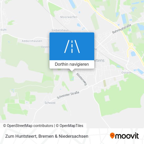 Zum Huntsteert Karte