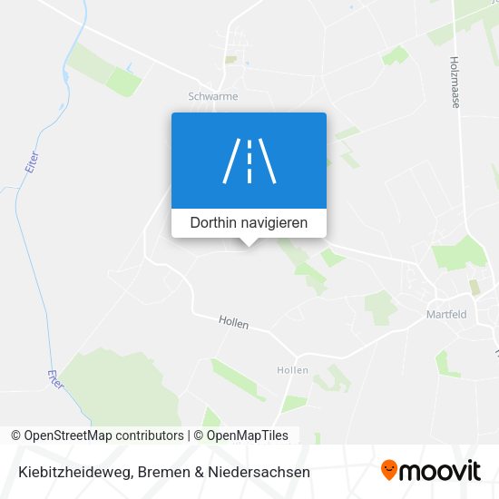 Kiebitzheideweg Karte