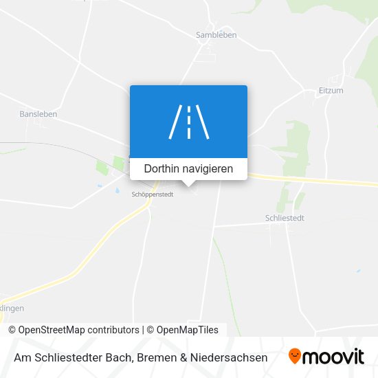 Am Schliestedter Bach Karte