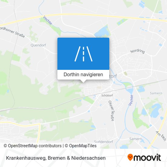 Krankenhausweg Karte