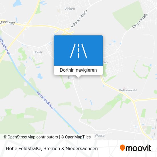Hohe Feldstraße Karte