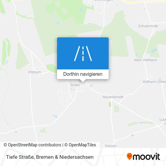 Tiefe Straße Karte