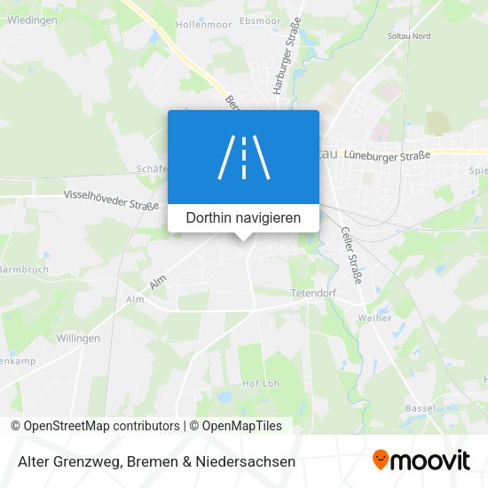 Alter Grenzweg Karte