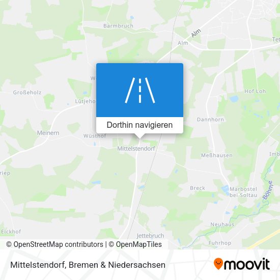 Mittelstendorf Karte