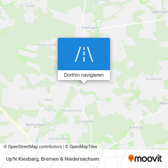 Up'N Kiesbarg Karte