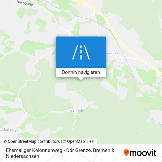 Ehemaliger Kolonnenweg - Ddr Grenze Karte
