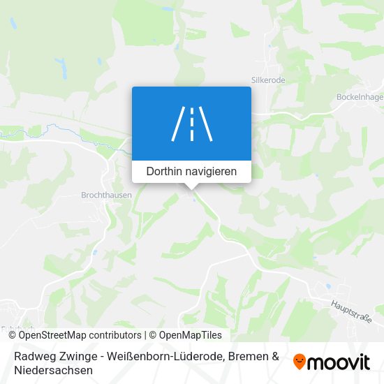 Radweg Zwinge - Weißenborn-Lüderode Karte