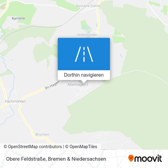 Obere Feldstraße Karte