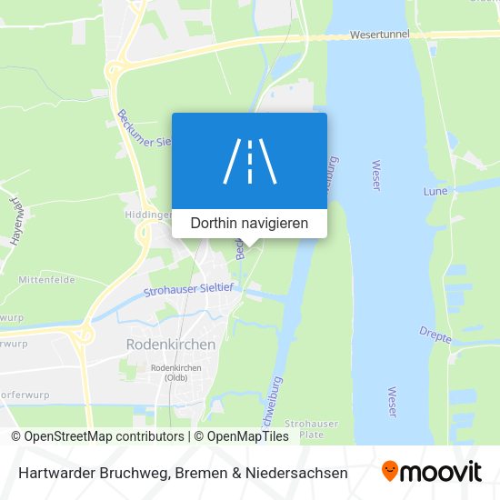 Hartwarder Bruchweg Karte