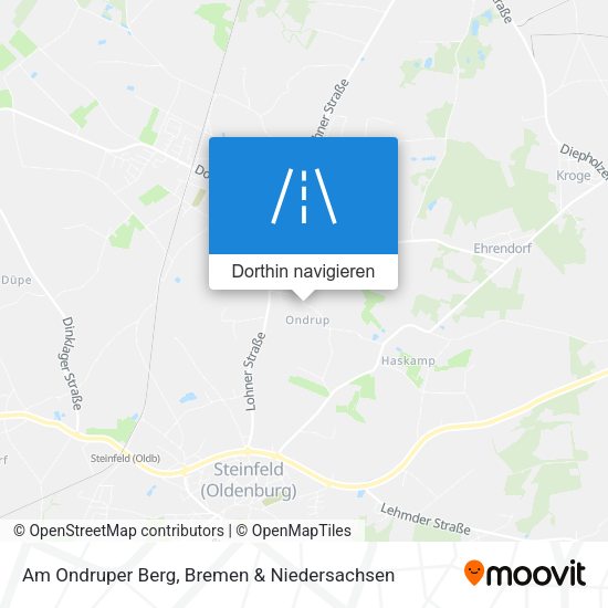 Am Ondruper Berg Karte