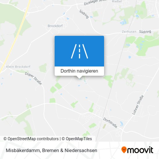 Misbäkerdamm Karte