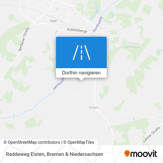 Raddeweg Eisten Karte