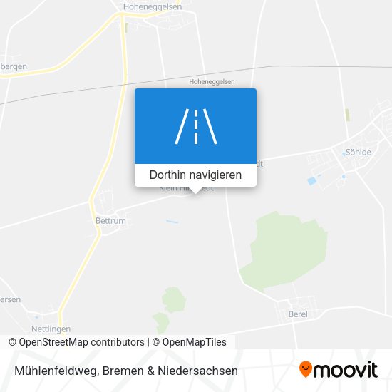 Mühlenfeldweg Karte