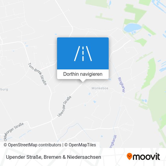 Upender Straße Karte
