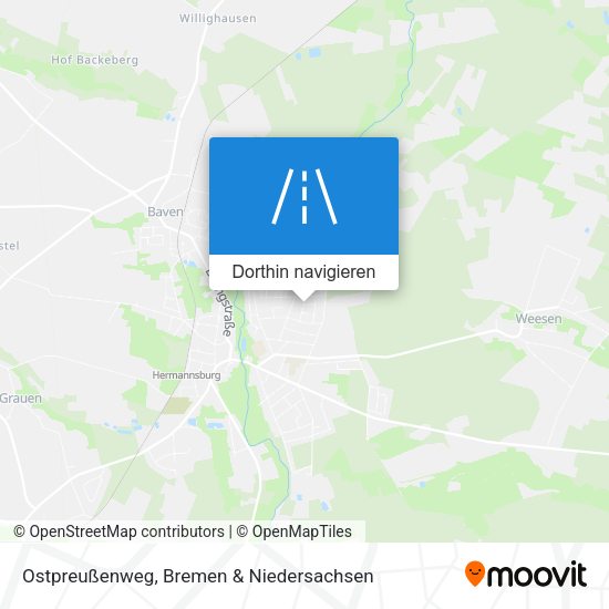 Ostpreußenweg Karte