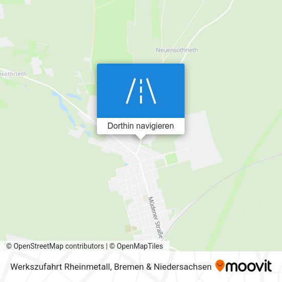Werkszufahrt Rheinmetall Karte