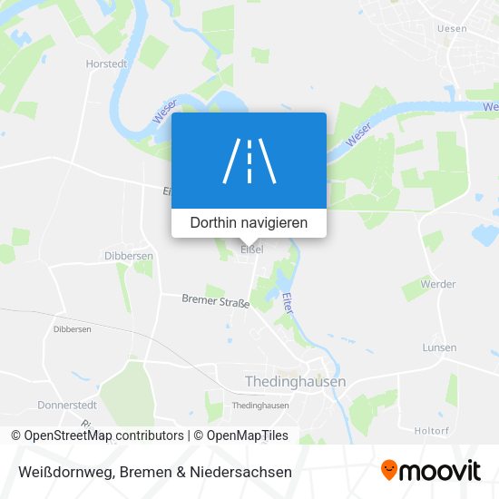 Weißdornweg Karte