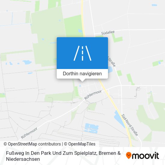Fußweg In Den Park Und Zum Spielplatz Karte