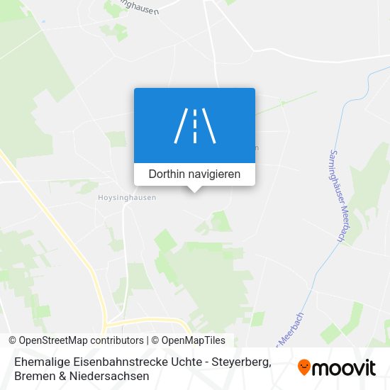 Ehemalige Eisenbahnstrecke Uchte - Steyerberg Karte