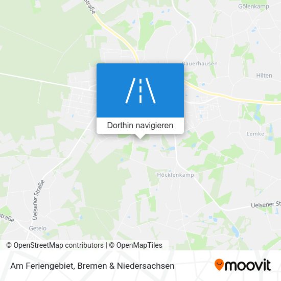 Am Feriengebiet Karte