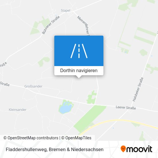 Fladdershullenweg Karte