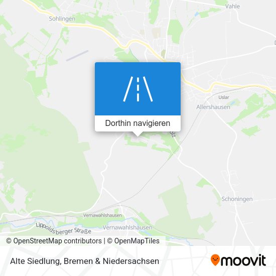 Alte Siedlung Karte