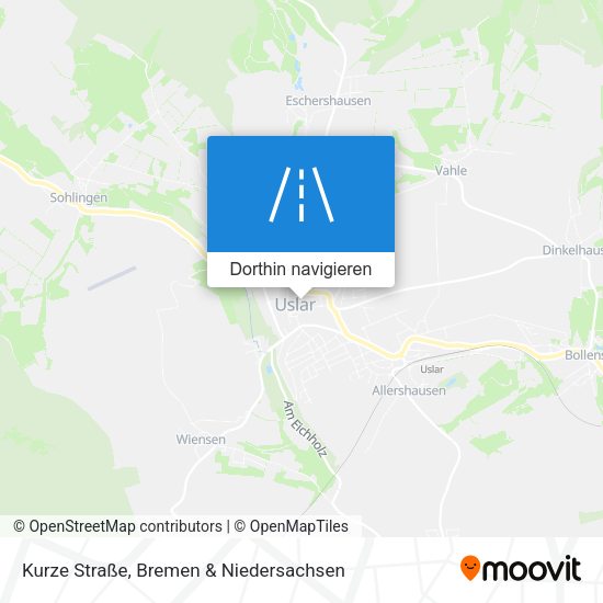 Kurze Straße Karte
