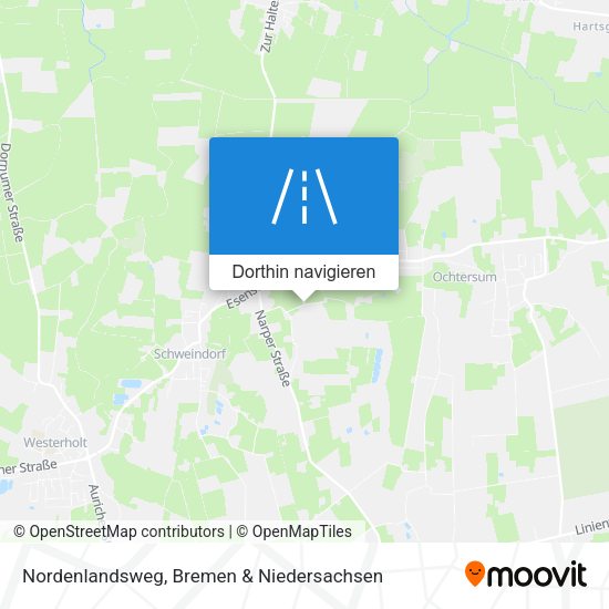 Nordenlandsweg Karte