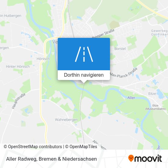 Aller Radweg Karte