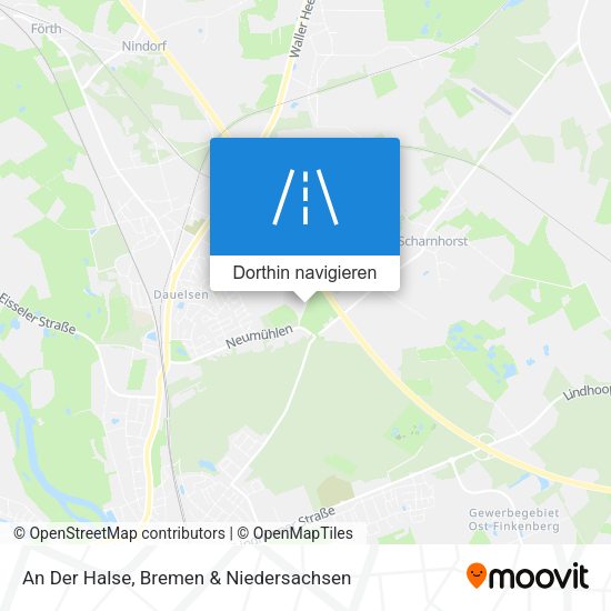 An Der Halse Karte