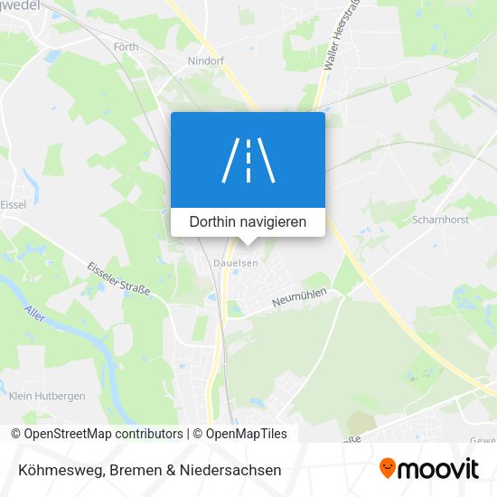 Köhmesweg Karte