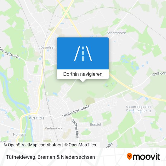 Tütheideweg Karte