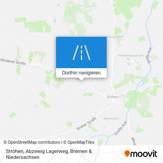 Ströhen, Abzweig Lagerweg Karte