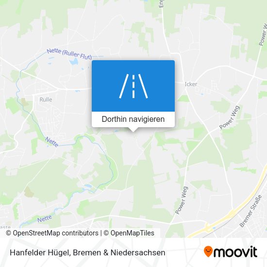 Hanfelder Hügel Karte
