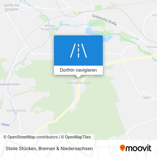 Steile Stücken Karte