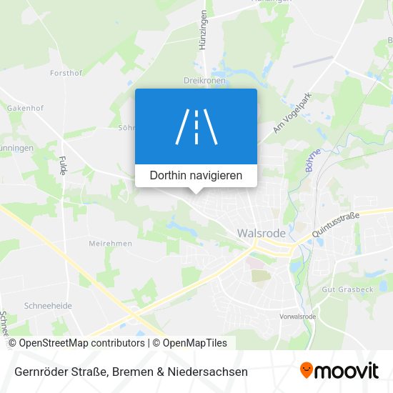 Gernröder Straße Karte