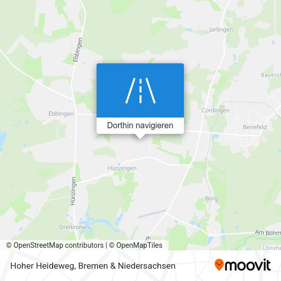 Hoher Heideweg Karte