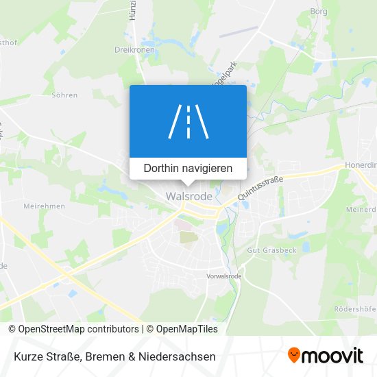 Kurze Straße Karte