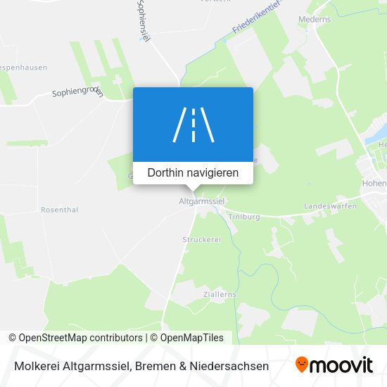 Molkerei Altgarmssiel Karte