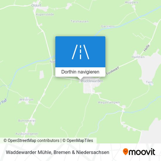 Waddewarder Mühle Karte