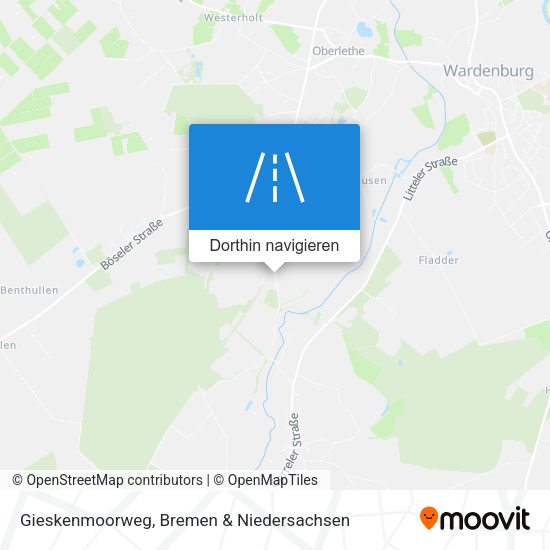 Gieskenmoorweg Karte
