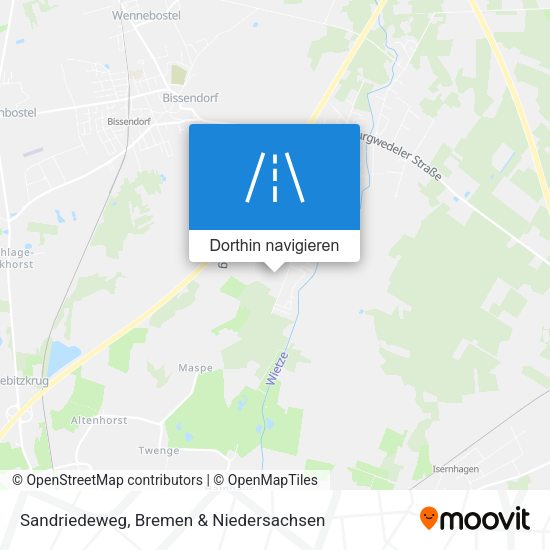 Sandriedeweg Karte