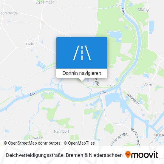 Deichverteidigungsstraße Karte