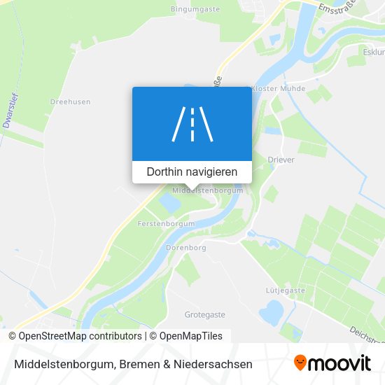 Middelstenborgum Karte