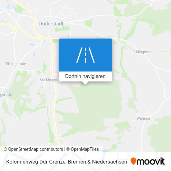 Kolonnenweg Ddr-Grenze Karte