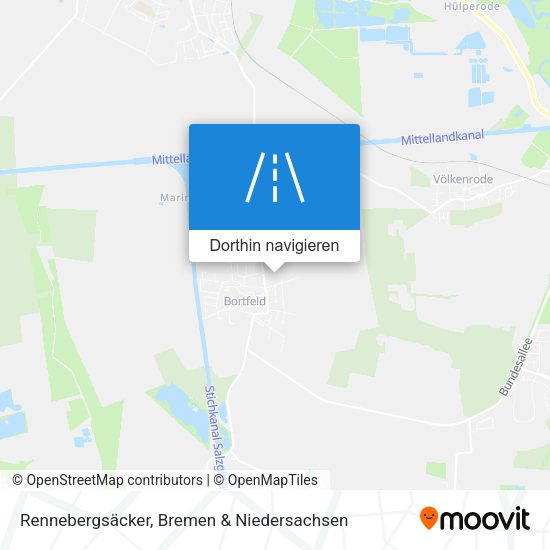 Rennebergsäcker Karte