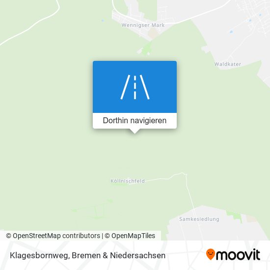 Klagesbornweg Karte
