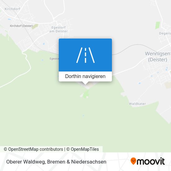 Oberer Waldweg Karte