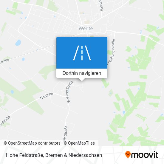 Hohe Feldstraße Karte