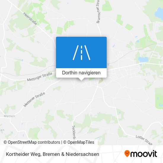 Kortheider Weg Karte
